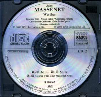 2CD Jules Massenet: Werther