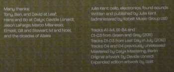 2LP Julia Kent: Green And Grey (Expanded) LTD | CLR