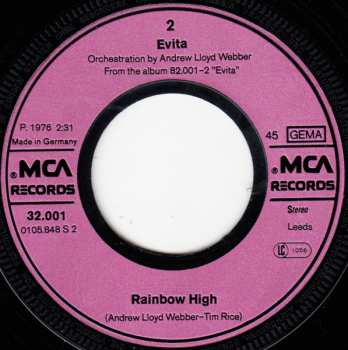 SP Julie Covington: Don't Cry For Me Argentina