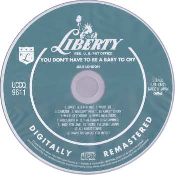 CD Julie London: You Don't Have To Be A Baby To Cry LTD