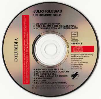 CD Julio Iglesias: Un Hombre Solo