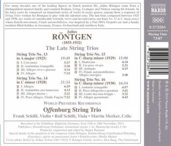 CD Julius Röntgen: The Late String Trios