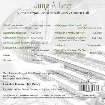 CD Jung-A Lee: A Private Organ Recital In Walt Disney Concert Hall