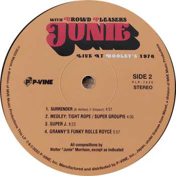 LP Junie Morrison: Live At Dooley's 1976