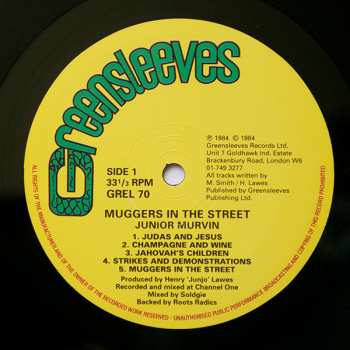 LP Junior Murvin: Muggers In The Street
