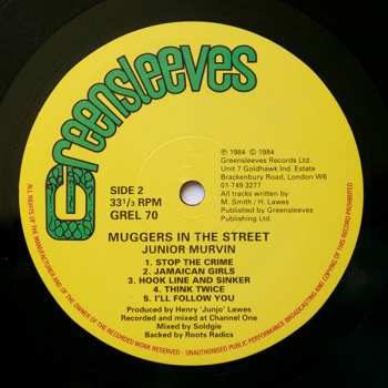 LP Junior Murvin: Muggers In The Street
