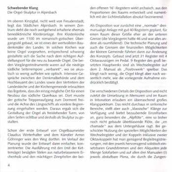 CD Jürgen Essl: Schwebender Klang (Die Orgel-Skulptur In Alpirsbach)