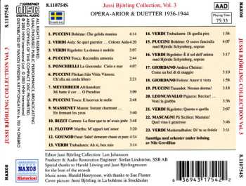 CD Jussi Björling: Jussi Björling Collection Vol. 3 Opera-arior Och Duetter 1936-44 