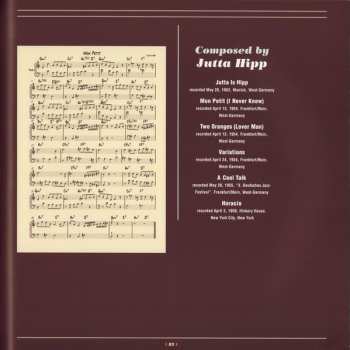 6CD/DVD/Doos Jutta Hipp: Hipp Is Cool • The Life And Art Of Jutta Hipp LTD