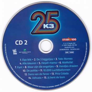 2CD K3: Grootste Hits Uit 25 Jaar K3