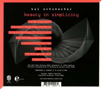 CD Kai Schumacher: Beauty In Simplicity