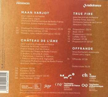 CD Kaija Saariaho: Maan Varjot / Château de L'Ame / True Fire / Offrande  