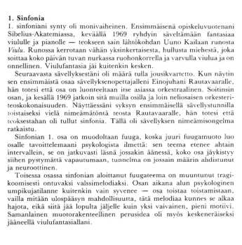 CD Lahti Symphony Orchestra: Symphony No. 1 / Hiljaisuus / Violin Concerto