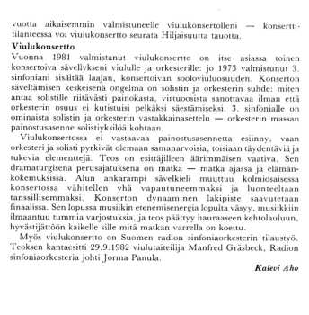 CD Lahti Symphony Orchestra: Symphony No. 1 / Hiljaisuus / Violin Concerto