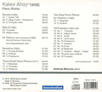 CD Kalevi Aho: Piano Works