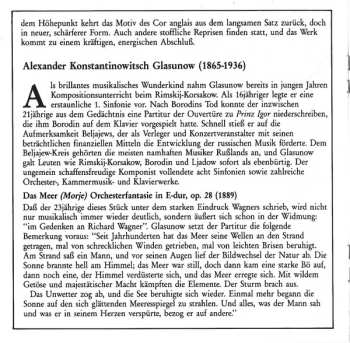 CD Alexander Glazunov: Symphony No. 1 / The Sea Op. 28 / Spring Op. 34