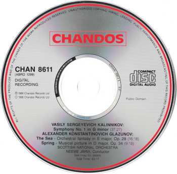 CD Alexander Glazunov: Symphony No. 1 / The Sea Op. 28 / Spring Op. 34