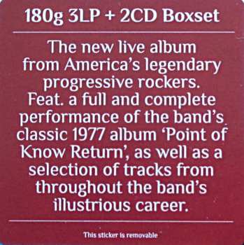 3LP/2CD/Doos Kansas: Point Of Know Return (Live & Beyond)  LTD