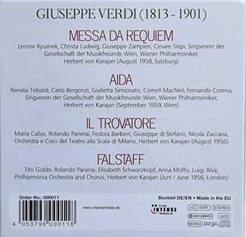 8CD/Doos Herbert von Karajan: Aida, Il Trovatore, Falstaff, Requiem