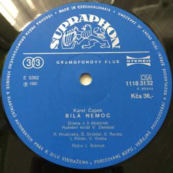 3LP Karel Čapek: Bílá Nemoc