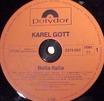 LP Karel Gott: Bella Italia