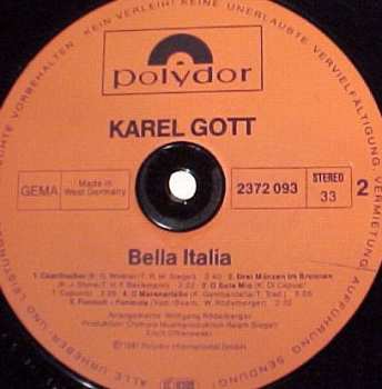 LP Karel Gott: Bella Italia