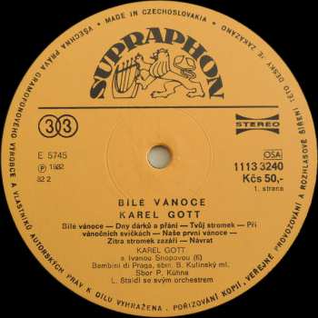 LP Karel Gott: Bílé Vánoce