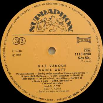 LP Karel Gott: Bílé Vánoce