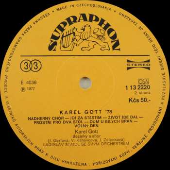 LP Karel Gott: Karel Gott '78