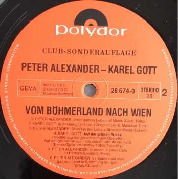 2LP Karel Gott: Vom Böhmerland Nach Wien