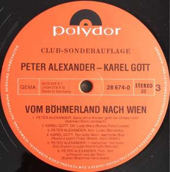 2LP Karel Gott: Vom Böhmerland Nach Wien