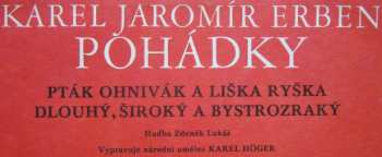 LP Karel Höger: Pohádky (Pták Ohnivák A Liška Ryška / Dlouhý, Široký A Bystrozraký)