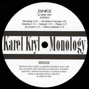 LP Karel Kryl: Monology
