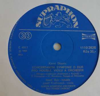 LP Carl Stamitz: Koncertantni Symfonie D Dur / Koncert B Dur