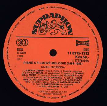2LP Karel Svoboda: Písně A Filmové Melodie 1966-1988