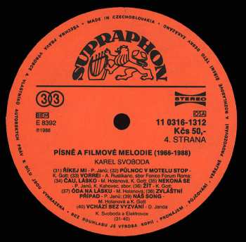 2LP Karel Svoboda: Písně A Filmové Melodie 1966-1988