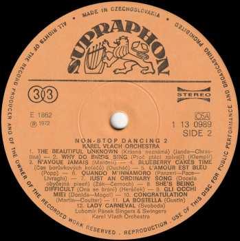 LP Karel Vlach Orchestra: Non-Stop Dancing 2 »25 Top Hits«