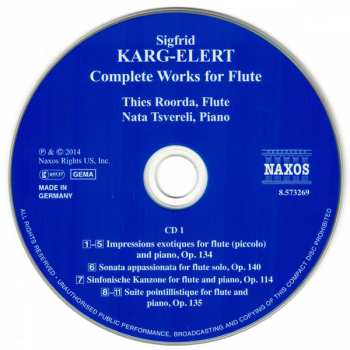 2CD Sigfrid Karg-Elert: Complete Works For Flute
