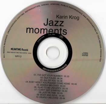 CD Karin Krog: Jazz Moments With Karin Krog