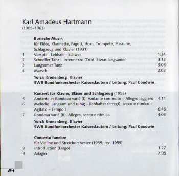 CD Karl Amadeus Hartmann: Concerto Funebre