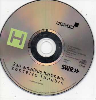 CD Karl Amadeus Hartmann: Concerto Funebre