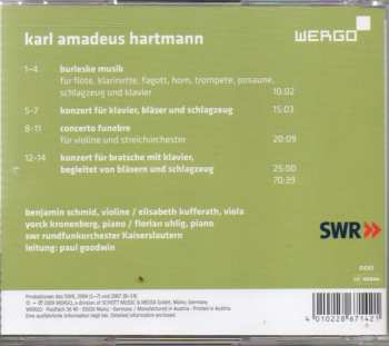 CD Karl Amadeus Hartmann: Concerto Funebre