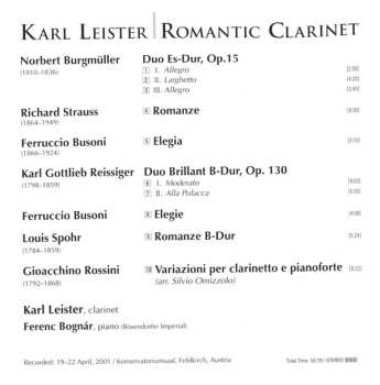 CD Karl Leister: Romantic Clarinet