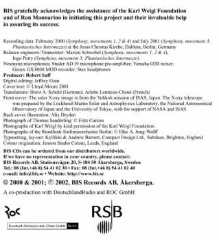 CD Rundfunk-Sinfonieorchester Berlin: Symphony No. 5 'Apocalyptic'