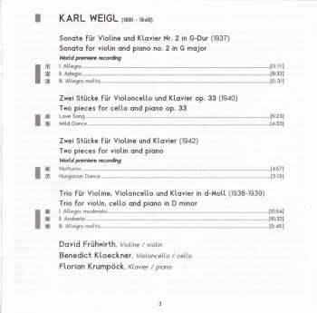 CD Florian Krumpöck: Violin Sonata No. 2 ∙ Two Pieces For Violin ∙ Two Pieces For Cello ∙ Piano Trio