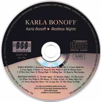 2CD Karla Bonoff: Karla Bonoff / Restless Nights / Wild Heart Of The Young