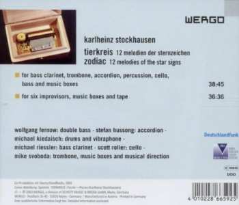 CD Karlheinz Stockhausen: Tierkreis - 12 Melodien Der Sternzeichen / Zodiac - 12 Melodies Of The Star Signs