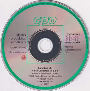 CD Wojciech Rajski: Violin Concertos 2, 3 & 4