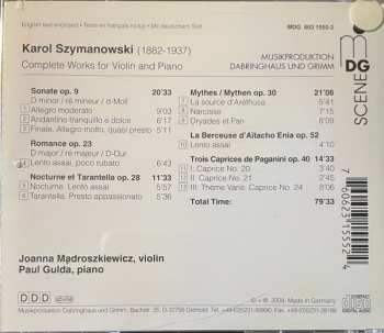 CD Karol Szymanowski: Complete Works For Violin And Piano
