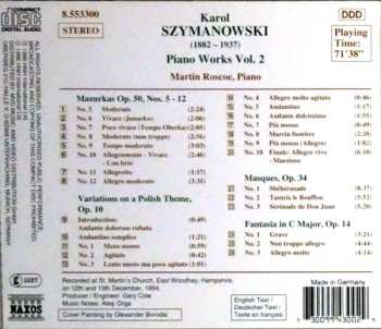 CD Karol Szymanowski: Piano Works Vol. 2